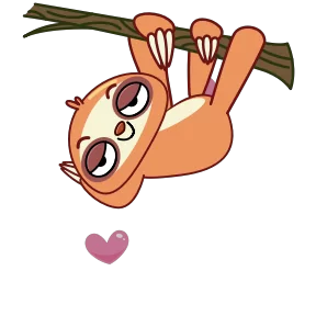 Стикер из набора Ленивец