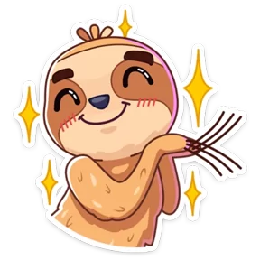 Стикер из набора Ленивец