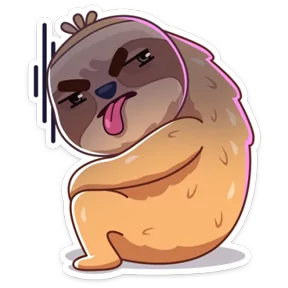 Стикер из набора Ленивец