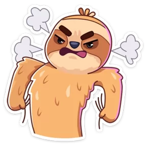 Стикер из набора Ленивец