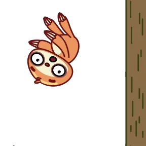 Стикер из набора Ленивец