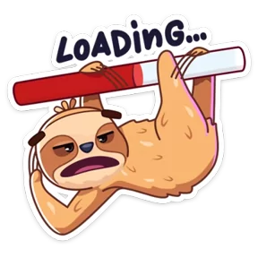 Стикер из набора Ленивец