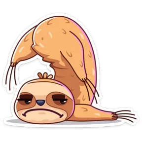 Стикер из набора Ленивец