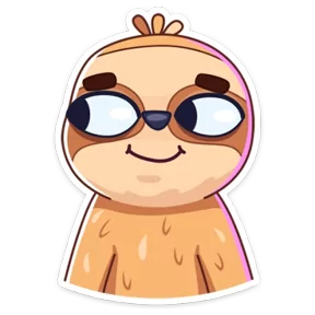 Стикер из набора Ленивец