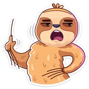 Стикер из набора Ленивец