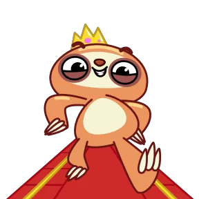 Стикер из набора Ленивец