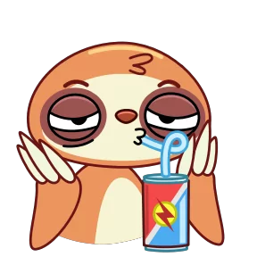 Стикер из набора Ленивец