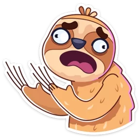 Стикер из набора Ленивец