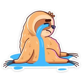 Стикер из набора Ленивец