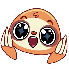 Стикер из набора Ленивец