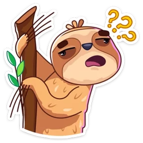 Стикер из набора Ленивец