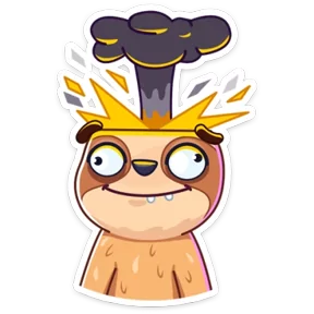 Стикер из набора Ленивец