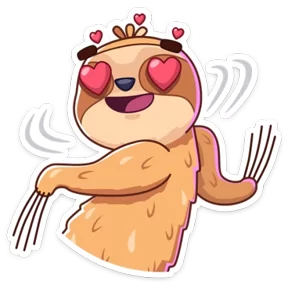 Стикер из набора Ленивец