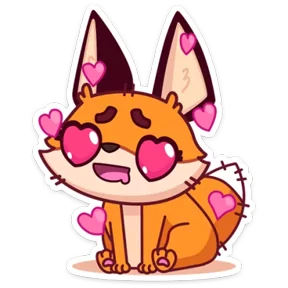 Стикер из набора Лисёнок