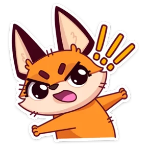 Стикер из набора Лисёнок