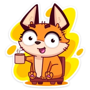 Стикер из набора Лисёнок