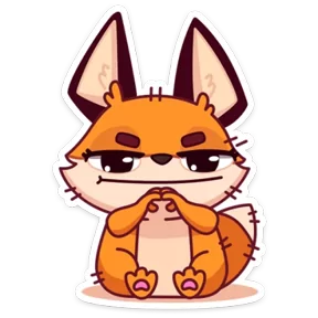 Стикер из набора Лисёнок