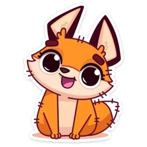 Стикер из набора Лисёнок