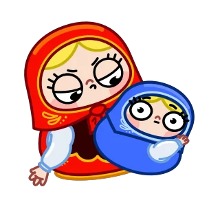 Стикер из набора Матрёна