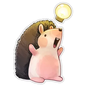 Стикер из набора Милый ёж