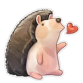 Стикер из набора Милый ёж