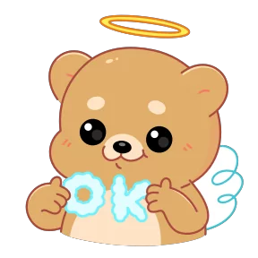 Стикер из набора Мишка