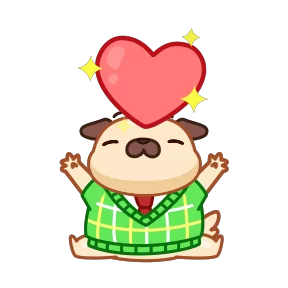 Стикер из набора Мопс