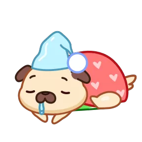 Стикер из набора Мопс