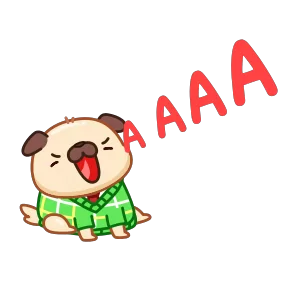 Стикер из набора Мопс