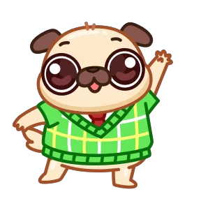 Стикер из набора Мопс