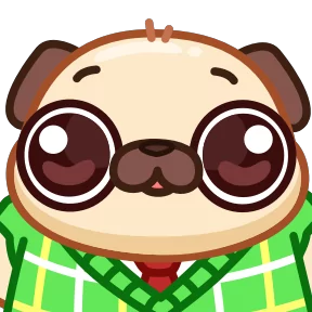 Стикер из набора Мопс