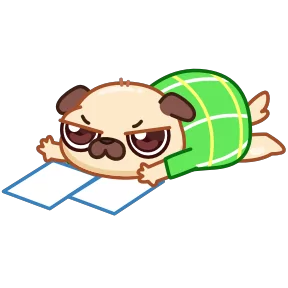 Стикер из набора Мопс