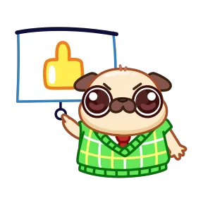 Стикер из набора Мопс