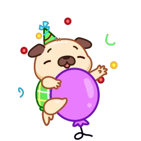 Стикер из набора Мопс