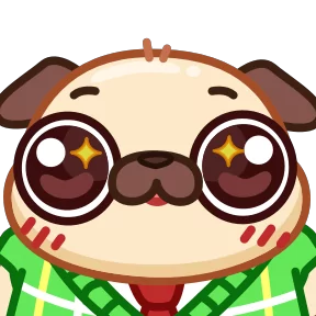 Стикер из набора Мопс