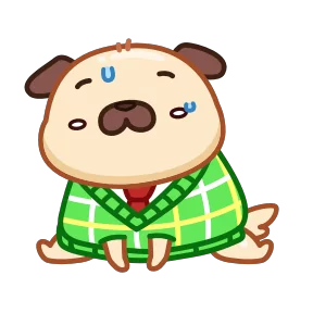 Стикер из набора Мопс