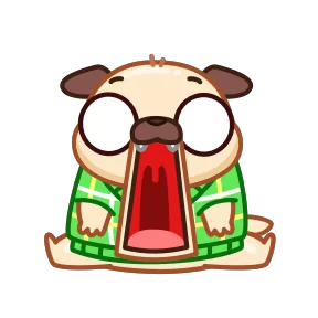 Стикер из набора Мопс