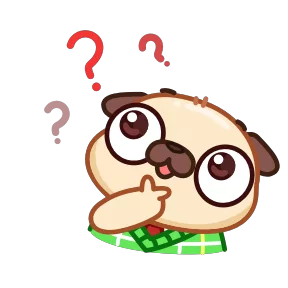 Стикер из набора Мопс