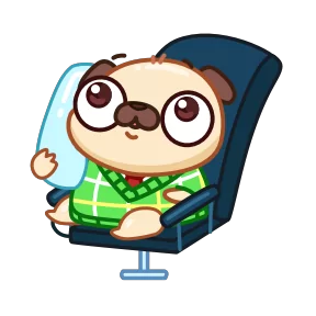 Стикер из набора Мопс