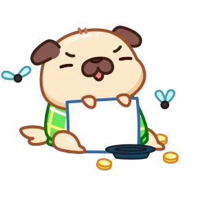 Стикер из набора Мопс