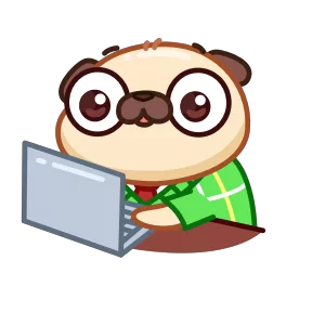 Стикер из набора Мопс