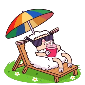 Стикер из набора Овечка