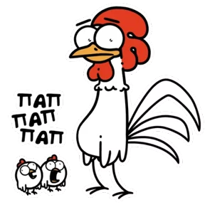 Стикер из набора Петушки