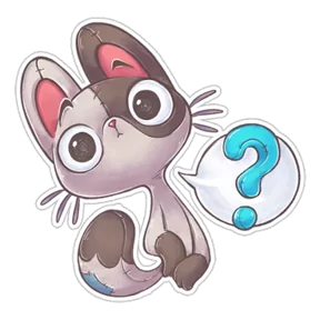 Стикер из набора Плюшевый котик