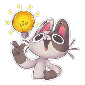 Стикер из набора Плюшевый котик