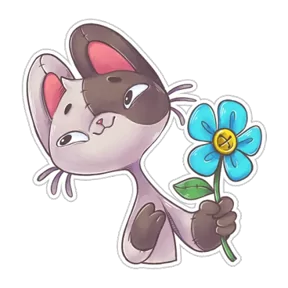 Стикер из набора Плюшевый котик