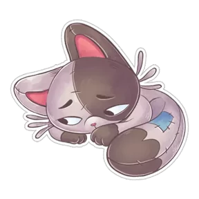 Стикер из набора Плюшевый котик