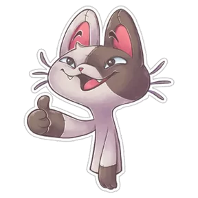 Стикер из набора Плюшевый котик