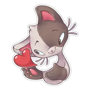 Стикер из набора Плюшевый котик