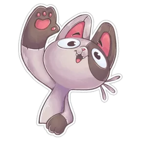 Стикер из набора Плюшевый котик